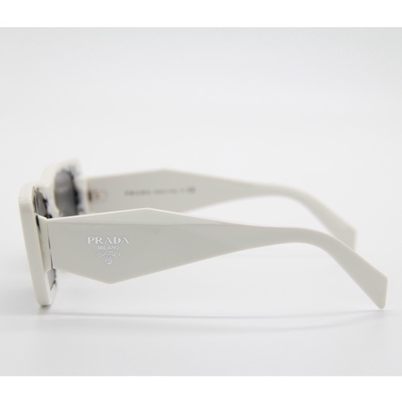 NEW PRADA SPR08Y 02V-5S0 WHITE CAT EYE SUNGLASSES PR 08YS EYEWEAR PRADA PR08YS - Picture 5 of 12